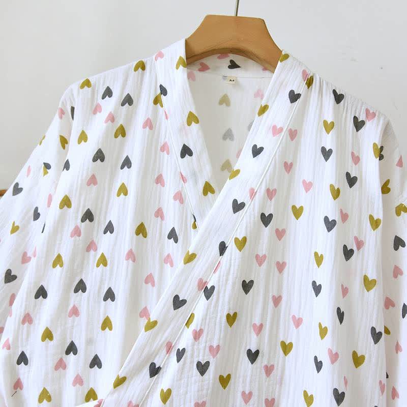 Kimono da notte in mussola di cotone a doppio strato - image 2