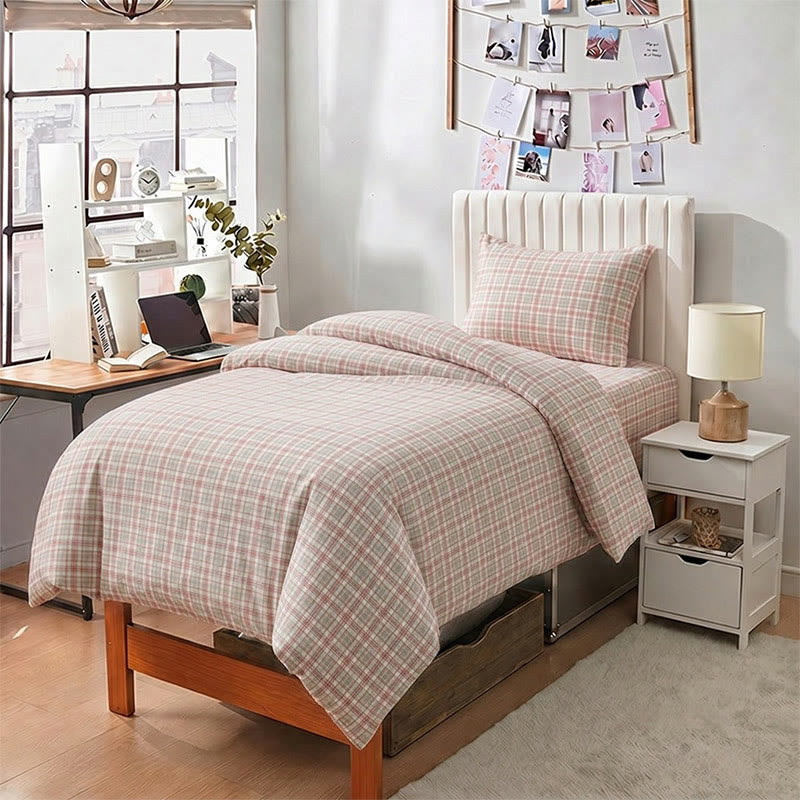 Set di biancheria da letto matrimoniale extra- XL a Singolo rosa per dormitorio - image 1