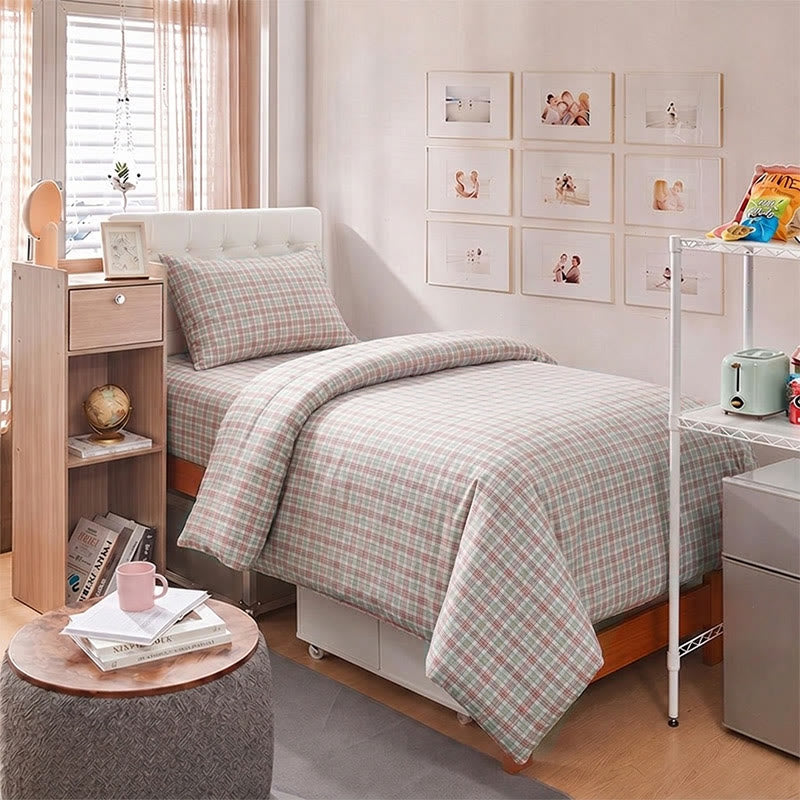 Set di biancheria da letto matrimoniale extra- XL a Singolo rosa per dormitorio - image 2