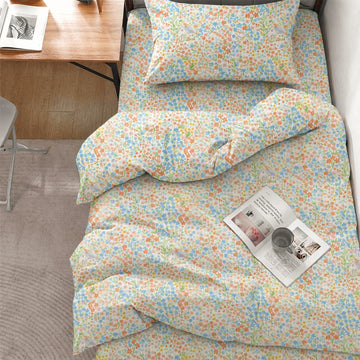 Set di biancheria da letto Singolo - XL con stampa floreale a piccoli motivi - Cottage floreale - Singolo XL - Set completo da 5 pezzi - image 0