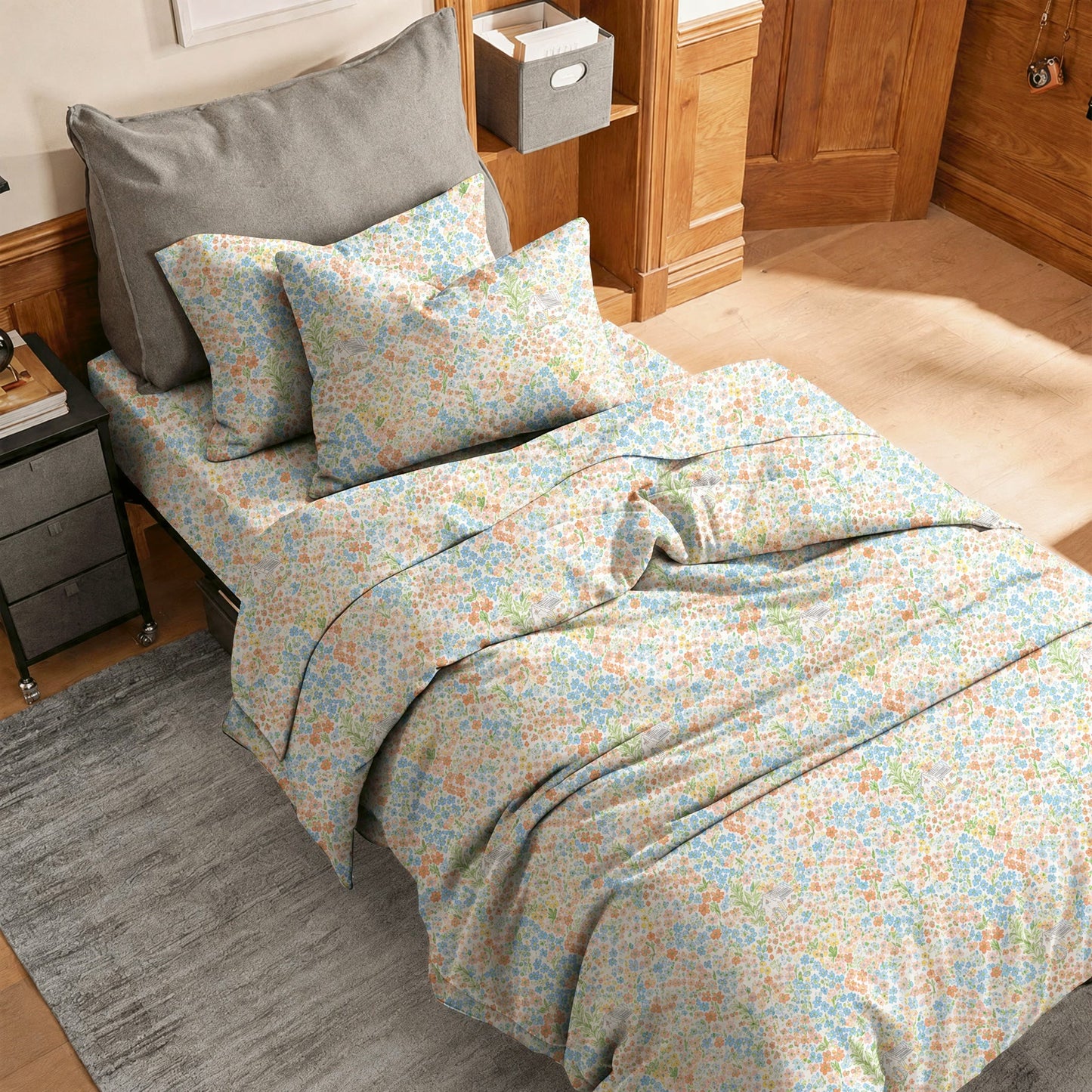 Set di biancheria da letto Singolo - XL con stampa floreale a piccoli motivi - image 2