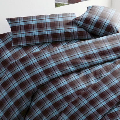 Set di biancheria da letto Singolo extra- XL a quadri classici per dormitorio - image 2