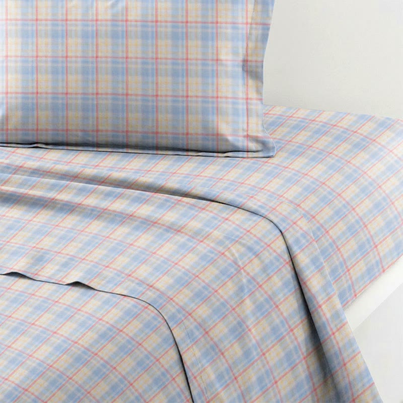 Set di biancheria da letto Singolo XL a quadretti pastello - image 4