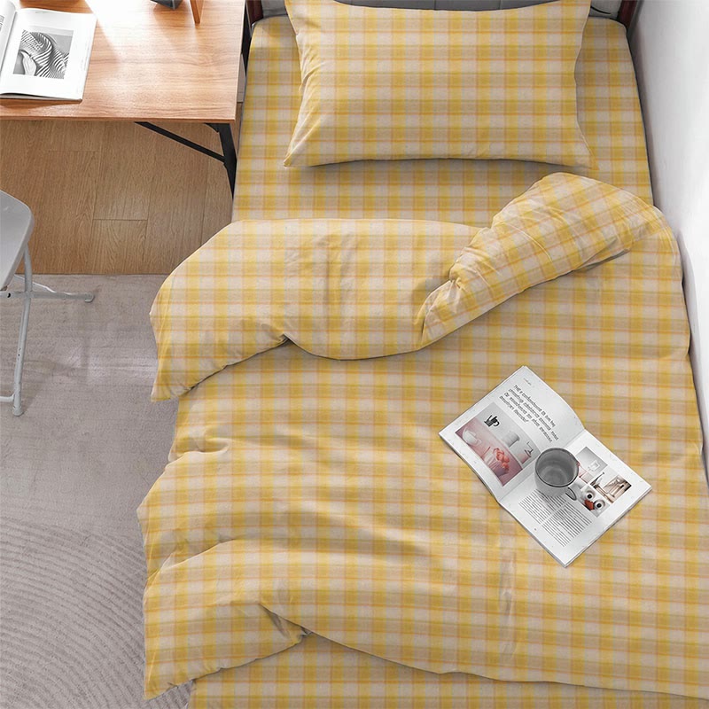 Set di biancheria da letto Singolo XL a quadretti pastello - image 7