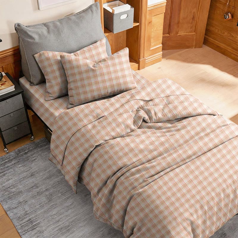 Set di biancheria da letto Singolo XL a quadretti pastello - image 14