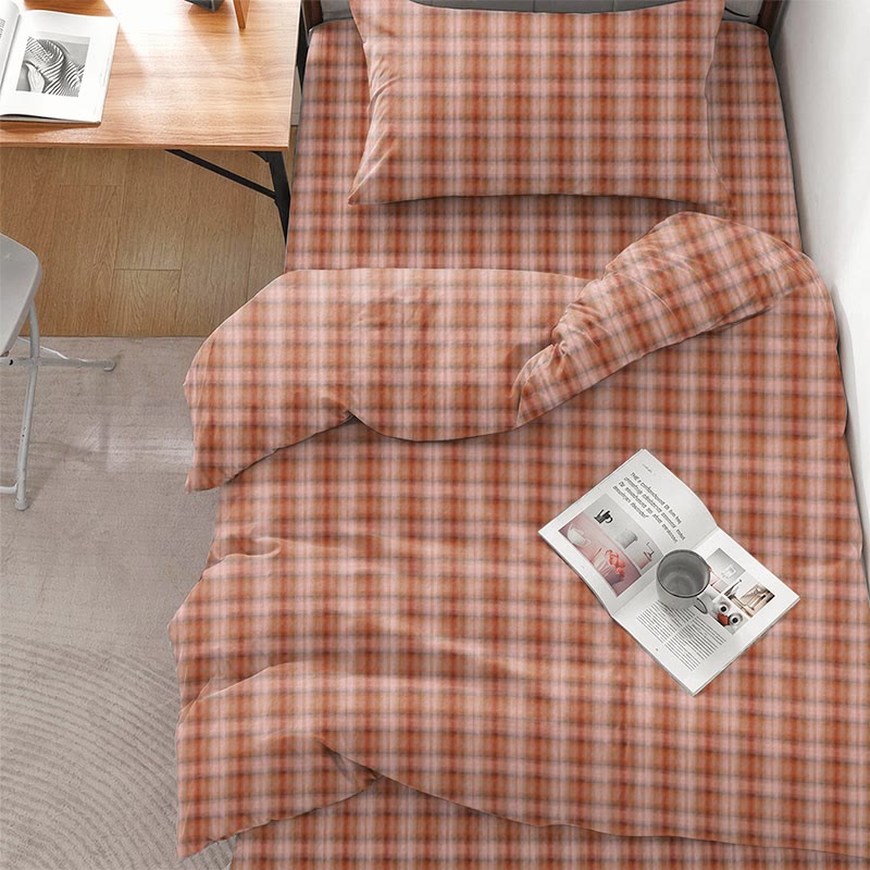 Set di biancheria da letto Singolo - XL a quadri stile cottage per dormitorio - image 1