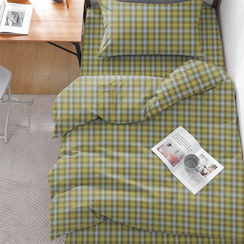Set di biancheria da letto Singolo - XL a quadri stile cottage per dormitorio - image 8
