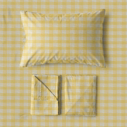 Set di biancheria da letto matrimoniale extra - XL a quadretti "Sunny Gingham" per dormitorio - image 5