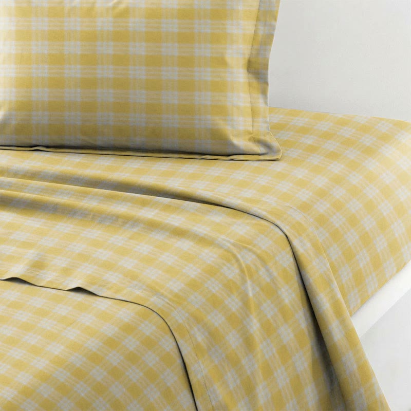 Set di biancheria da letto matrimoniale extra - XL a quadretti "Sunny Gingham" per dormitorio - image 3