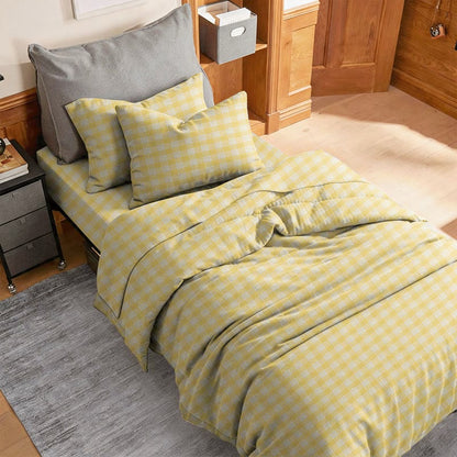 Set di biancheria da letto matrimoniale extra - XL a quadretti "Sunny Gingham" per dormitorio - image 2