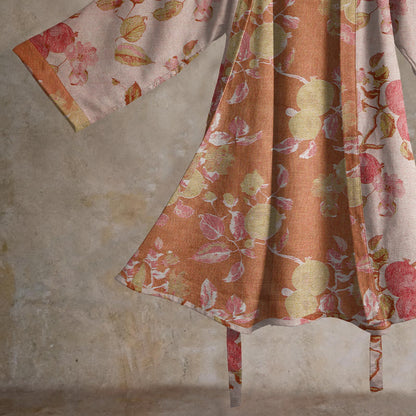 Kimono in cotone con stampa botanica di melograno - image 9