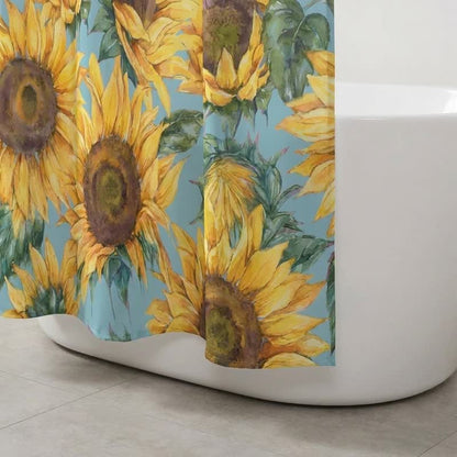 Tenda da doccia impermeabile con girasoli nordici - image 3