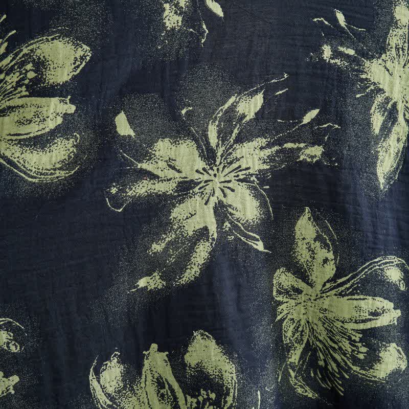 Abito da casa in cotone con stampa floreale Botanical Nocturne - image 1