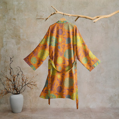 Accappatoio vintage in cotone con stampa floreale - image 1