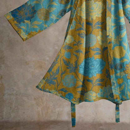 Accappatoio vintage in cotone con stampa floreale - image 14