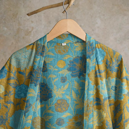 Accappatoio vintage in cotone con stampa floreale - image 17
