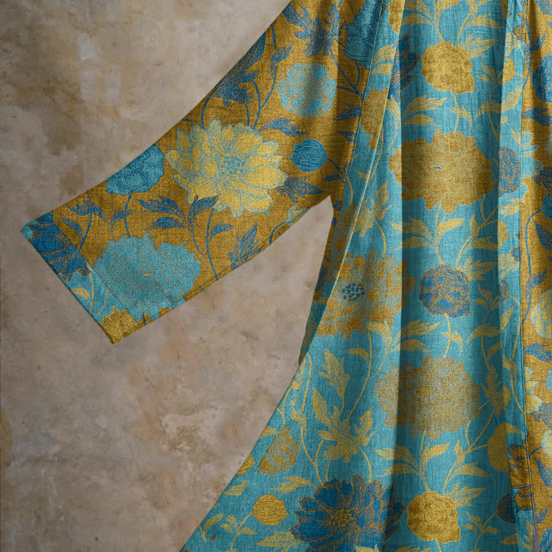 Accappatoio vintage in cotone con stampa floreale - image 18