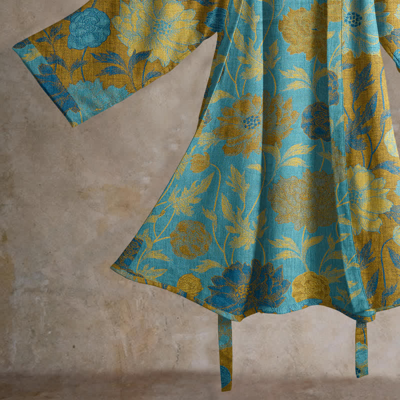 Accappatoio vintage in cotone con stampa floreale - image 19