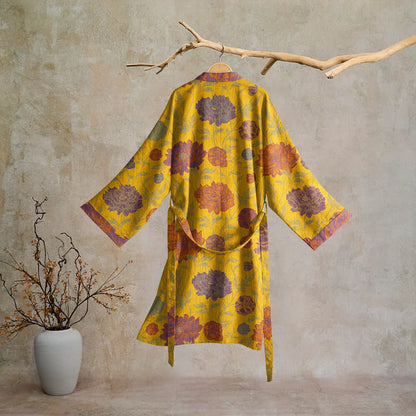 Accappatoio vintage in cotone con stampa floreale - image 21