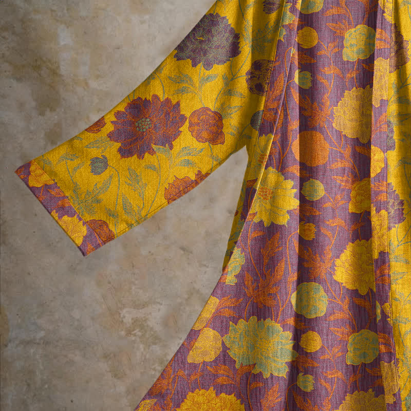 Accappatoio vintage in cotone con stampa floreale - image 23