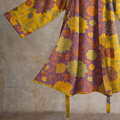 Accappatoio vintage in cotone con stampa floreale - image 24