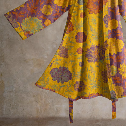 Accappatoio vintage in cotone con stampa floreale - image 29