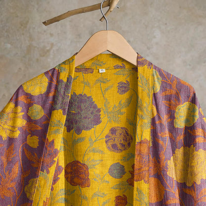 Accappatoio vintage in cotone con stampa floreale - image 27