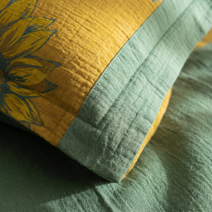 Set di biancheria da letto vintage in garza di cotone con motivo girasoli - image 25
