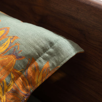 Set di biancheria da letto vintage in garza di cotone con motivo girasoli - image 7