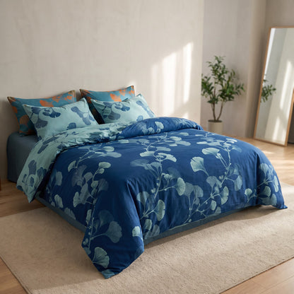 Set di biancheria da letto vintage in cotone con foglie di ginkgo - image 2