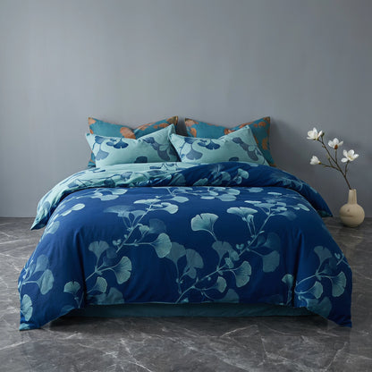 Set di biancheria da letto vintage in cotone con foglie di ginkgo - image 4