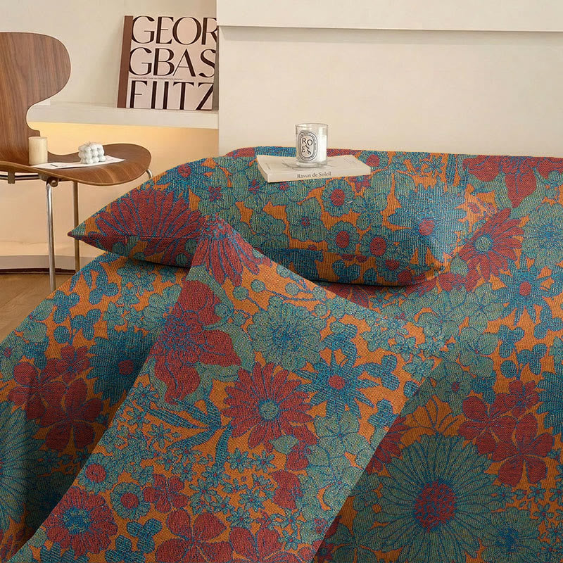Set di biancheria da letto in garza di cotone con stampa floreale retrò - image 5
