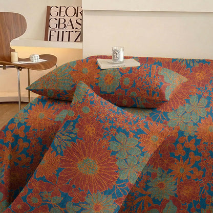 Set di biancheria da letto in garza di cotone con stampa floreale retrò - image 6