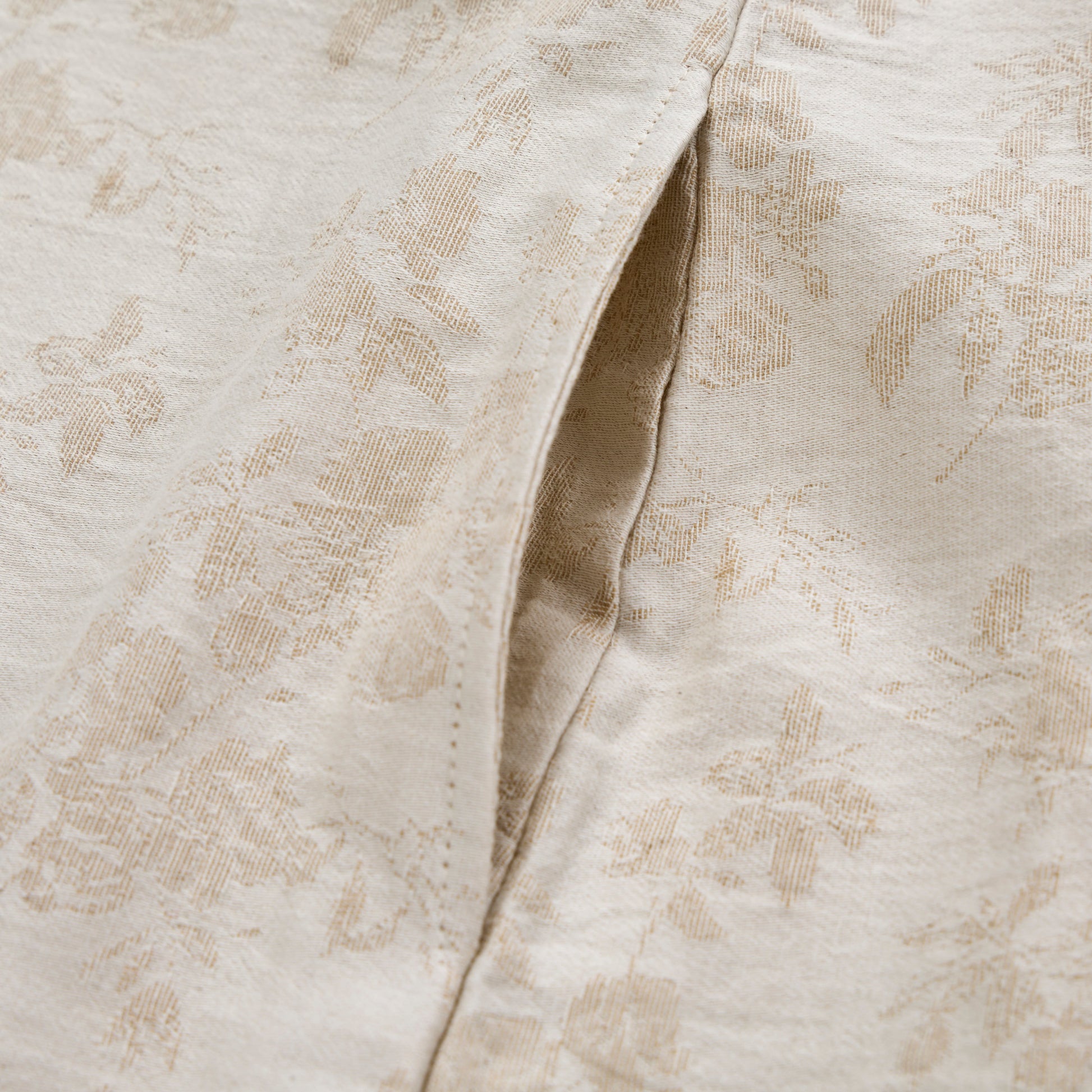 Camicia da notte in cotone beige con stampa retrò a fiori - image 6