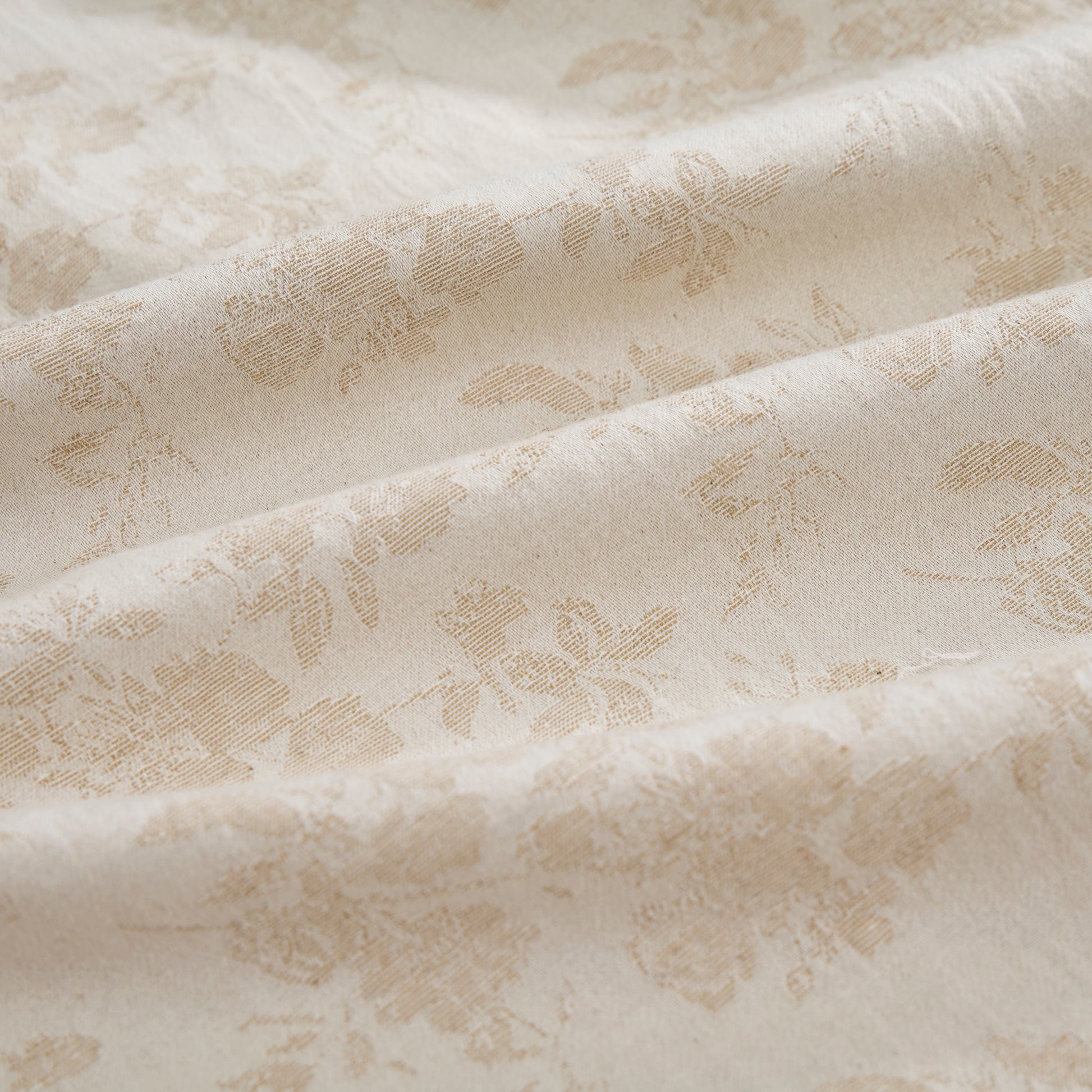 Camicia da notte in cotone beige con stampa retrò a fiori - image 5