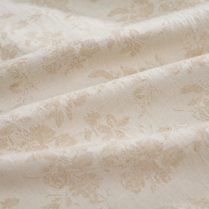 Camicia da notte in cotone beige con stampa retrò a fiori - image 5