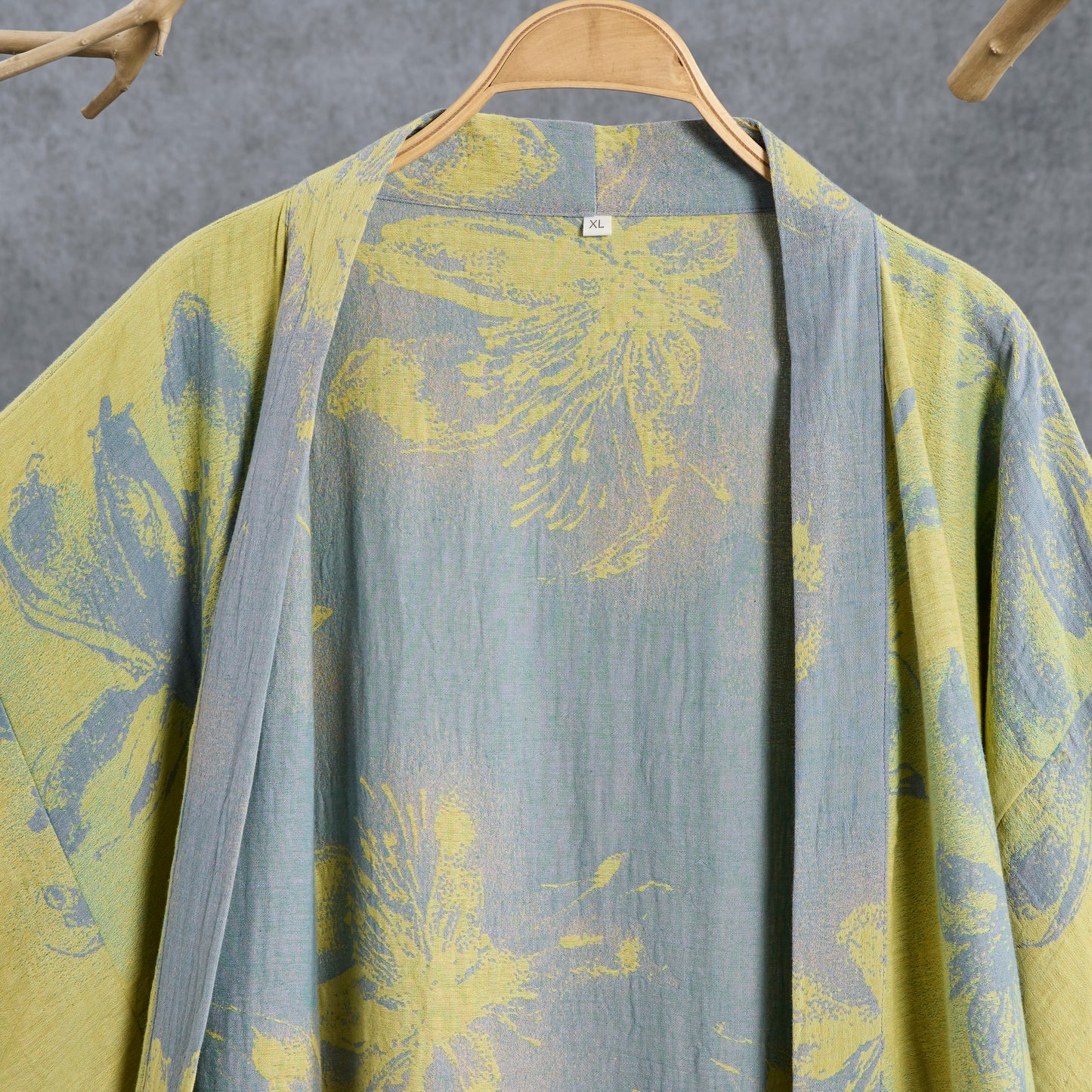 Kimono accappatoio in garza di cotone azzurro - image 2