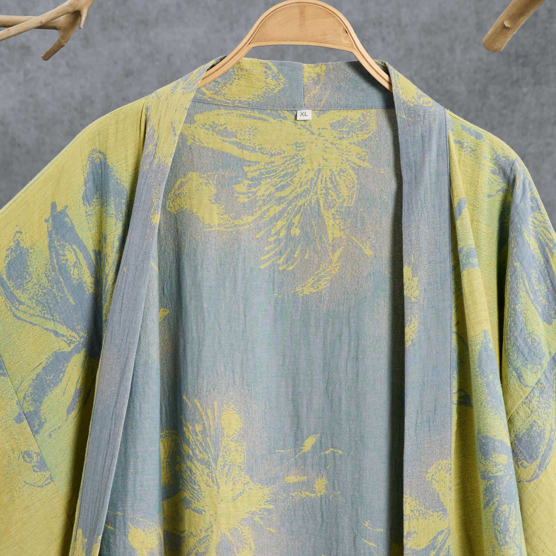 Kimono accappatoio in garza di cotone azzurro - image 2