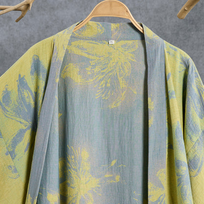 Kimono accappatoio in garza di cotone azzurro - image 2