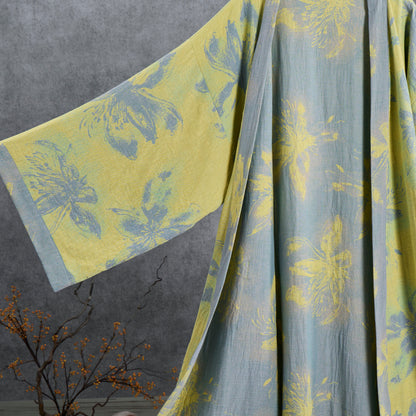 Kimono accappatoio in garza di cotone azzurro - image 3