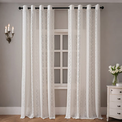 Tenda a righe verticali con occhielli, filtrante luce. - image 1