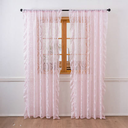 Tenda filtrante per finestra con bordo arricciato - Rosa - 51" L x 108"L - image 18