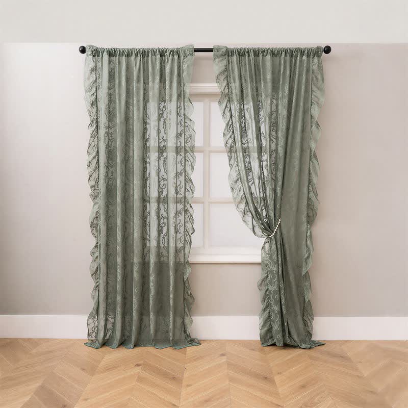Tenda filtrante per finestra con bordo arricciato - Verde - 51" L x 108"L - image 17
