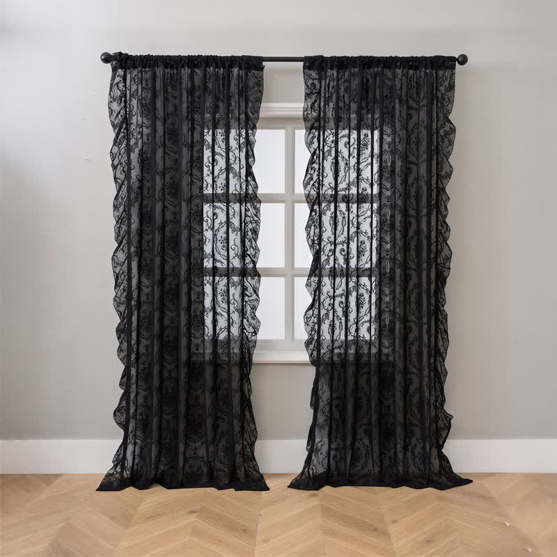 Tenda filtrante per finestra con bordo arricciato - Nero - 51" L x 108"L - image 14