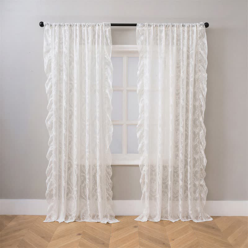 Tenda filtrante per finestra con bordo arricciato - Bianco - 51" L x 108"L - image 13