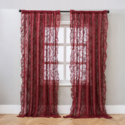 Tenda filtrante per finestra con bordo arricciato - Rosso - 51" L x 108"L - image 16