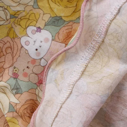 Completo da casa in cotone a 3 pezzi con rose gialle - image 7