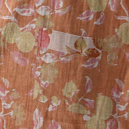 Kimono in cotone con stampa botanica di melograno - image 5