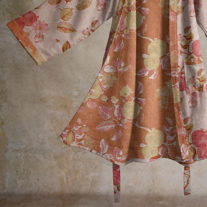 Kimono in cotone con stampa botanica di melograno - image 10