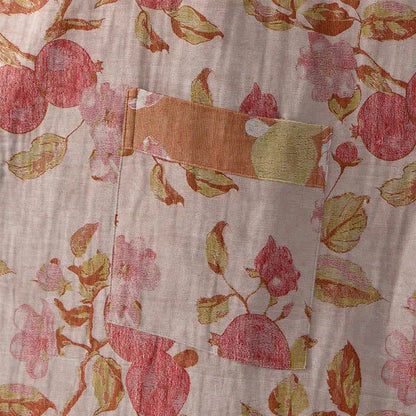 Kimono in cotone con stampa botanica di melograno - image 11